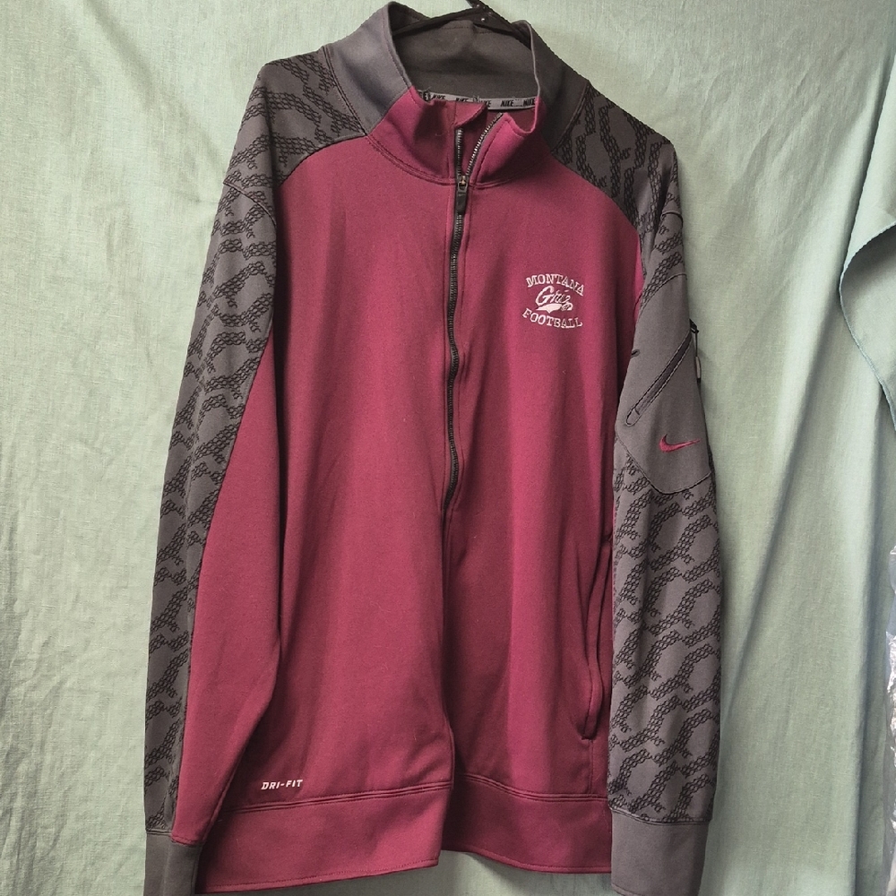 Nike Maroon and Gray Montana Grizzlies Jacket Size XXL